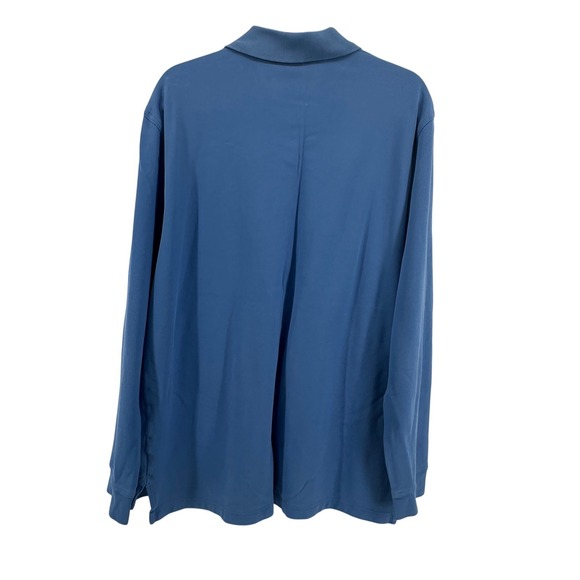 Brooks Brothers 346 Original Fit Long Sleeve Polo Shirt Mens L Blue Cotton - Picture 2 of 9